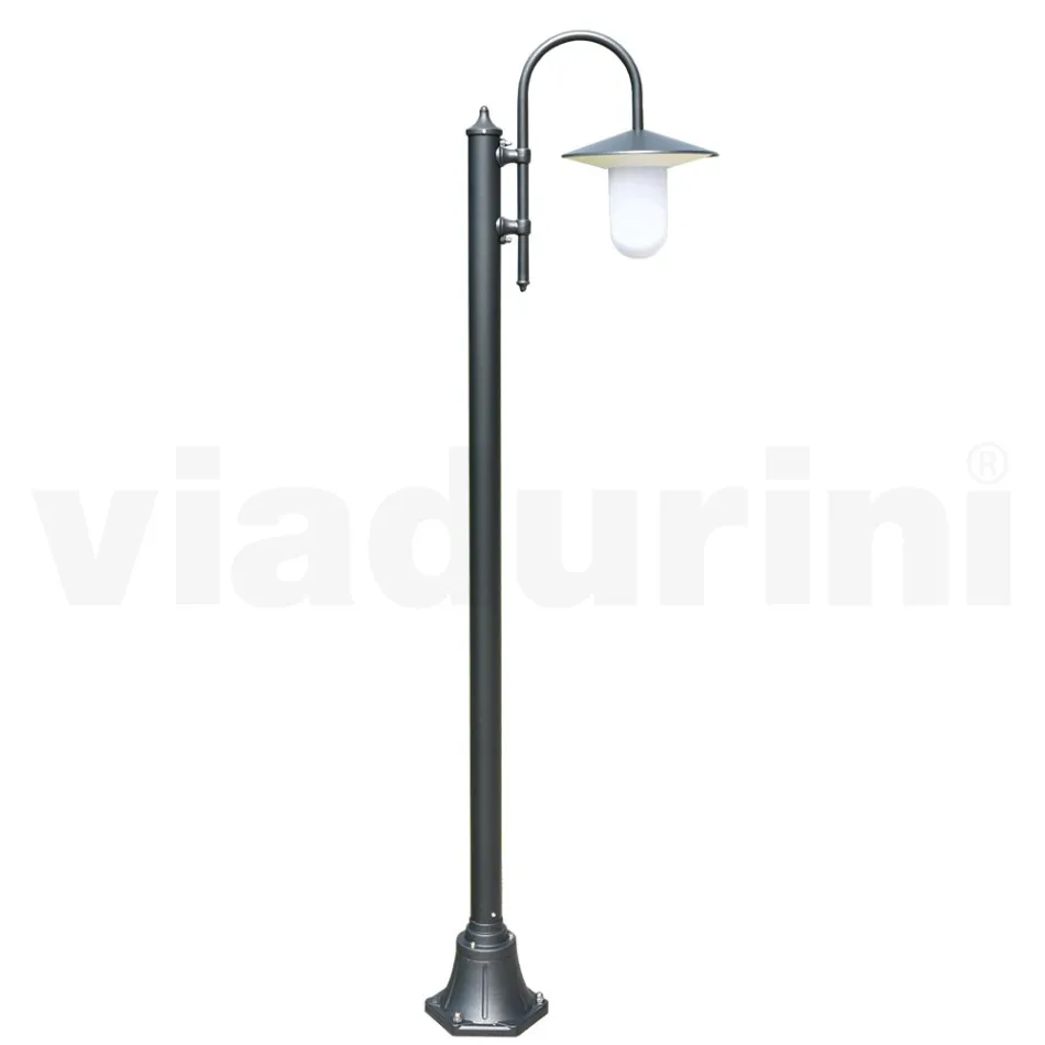 Vintage Style Outdoor Lamp in Anthracite Aluminum Made in Italy - Belen Viadurini