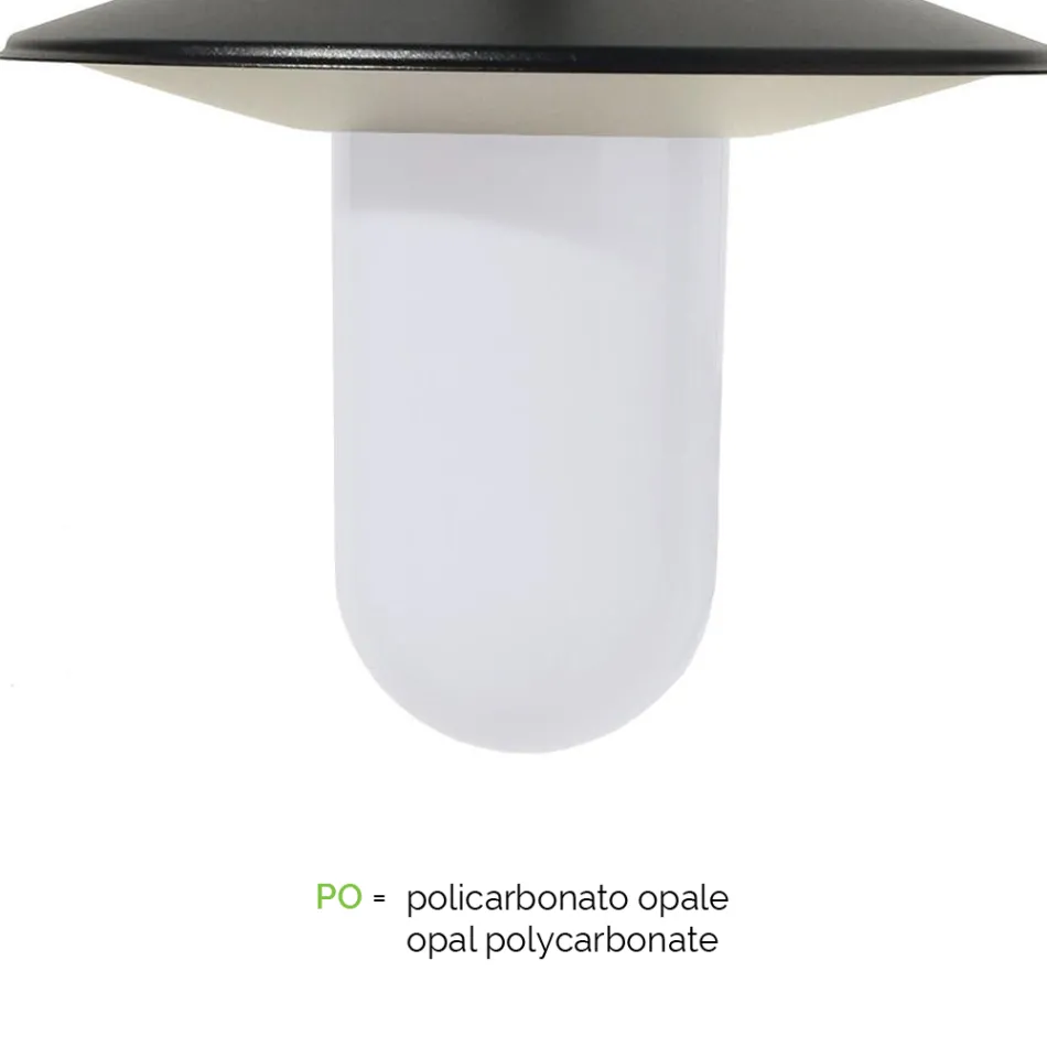 Vintage Style Outdoor Lamp in Anthracite Aluminum Made in Italy - Belen Viadurini