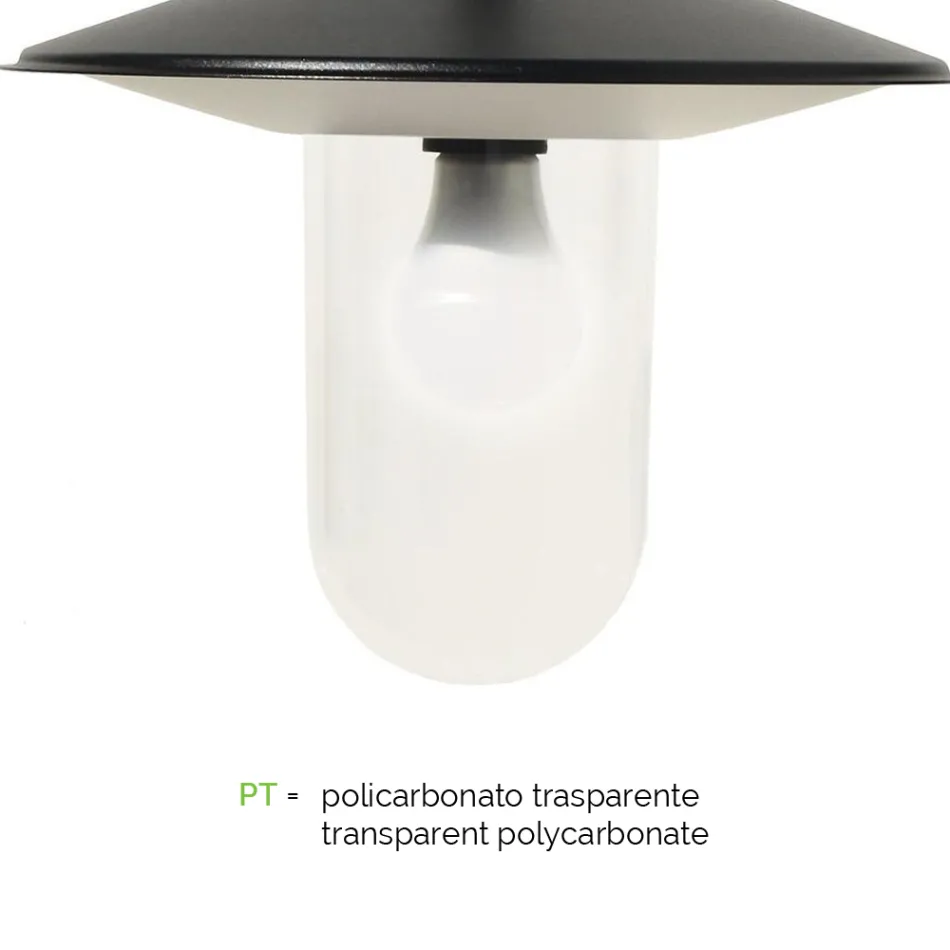 Vintage Style Outdoor Lamp in Anthracite Aluminum Made in Italy - Belen Viadurini