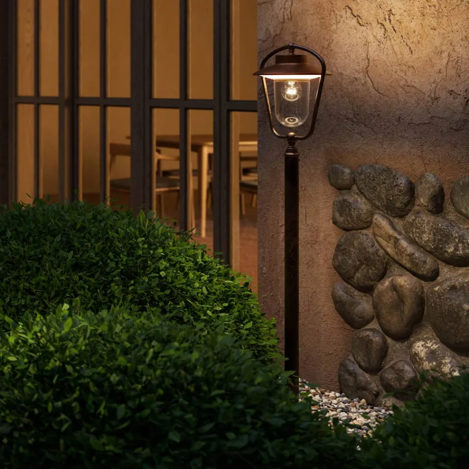 Vintage Outdoor Lamppost in Copper and Brass, 2 Heights - Calmaggiore by Il Fanale Viadurini