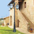 Garden Lamp with 2 Lights in Aluminum and Glass Made in Italy - Vivian