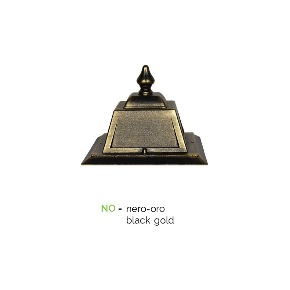 Vintage Style Garden Lamp in Aluminum and Glass Made in Italy - Doroty Viadurini