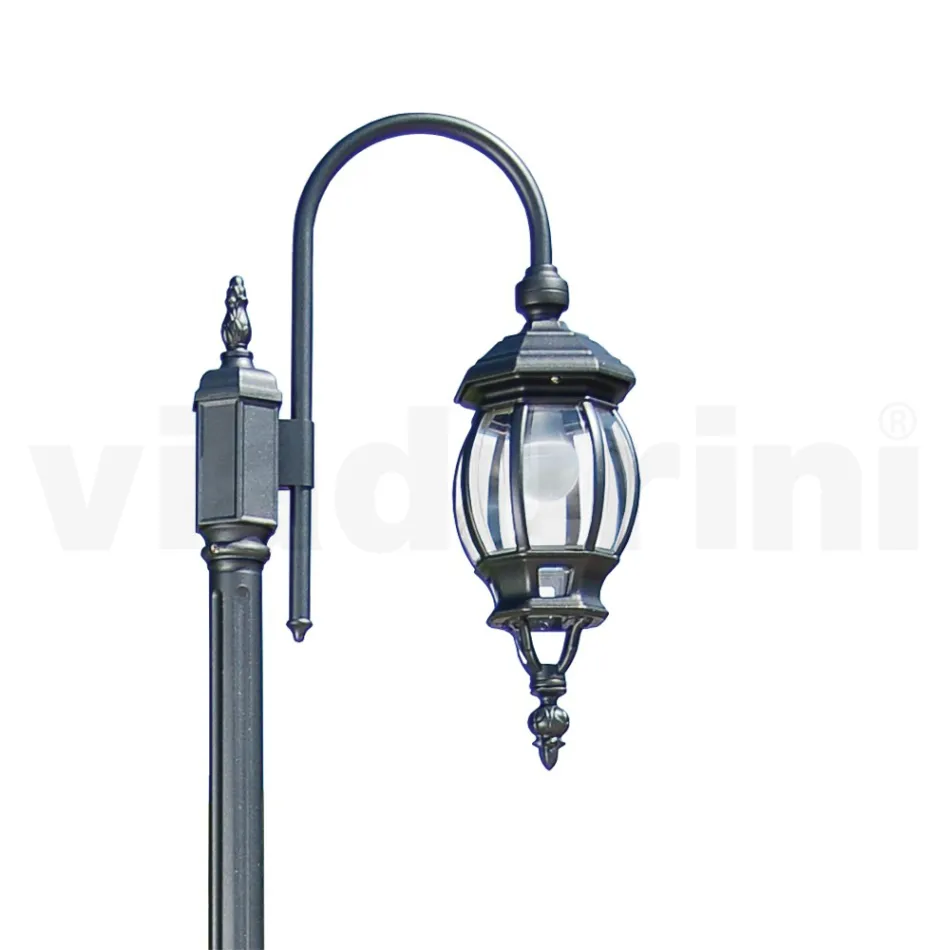 Vintage Garden Lamp in Anthracite Aluminum Made in Italy - Empire Viadurini