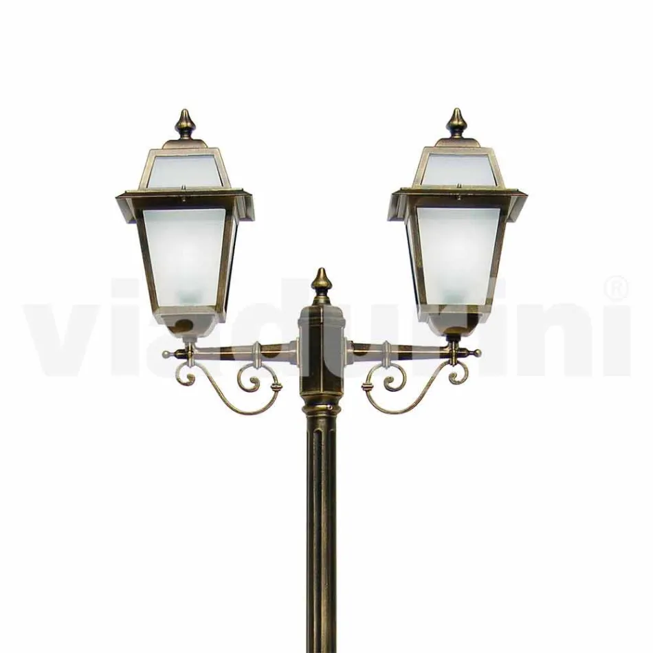 Outdoor lamp with two lights in aluminum made in Italy, Kristel Viadurini