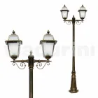 Outdoor lamp with two lights in aluminum made in Italy, Kristel Viadurini