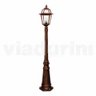 Outdoor lamp post in die-cast aluminum made in Italy, Kristel Viadurini