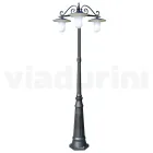 Vintage Style Street Lamp with 3 Lights in Gray Aluminum Made in Italy - Belen Viadurini