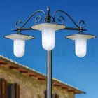 Vintage Style Street Lamp with 3 Lights in Gray Aluminum Made in Italy - Belen Viadurini