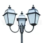 Vintage Lamppost with 3 Lights in Aluminum and Glass Made in Italy - Vivian Viadurini