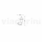 Wall garden aluminum lantern made in Italy, Aquilina Viadurini