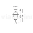 Garden Ceiling Lantern in Anthracite Aluminum and Sandblasted Glass - Elric Viadurini