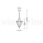 Vintage Outdoor Lantern in White Aluminum Made in Italy - Terella Viadurini