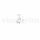 Wall garden aluminum lantern made in Italy, Aquilina Viadurini