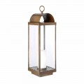 Made in Italy outdoor floor lantern with candle Il Fanale