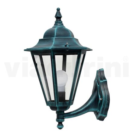 Garden Lantern in Transparent Glass and 5 Aluminum Finishes - Pinako Viadurini