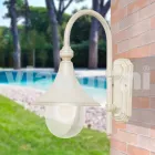 Anusca wall lantern for outdoor use in white aluminum made in Italy Viadurini