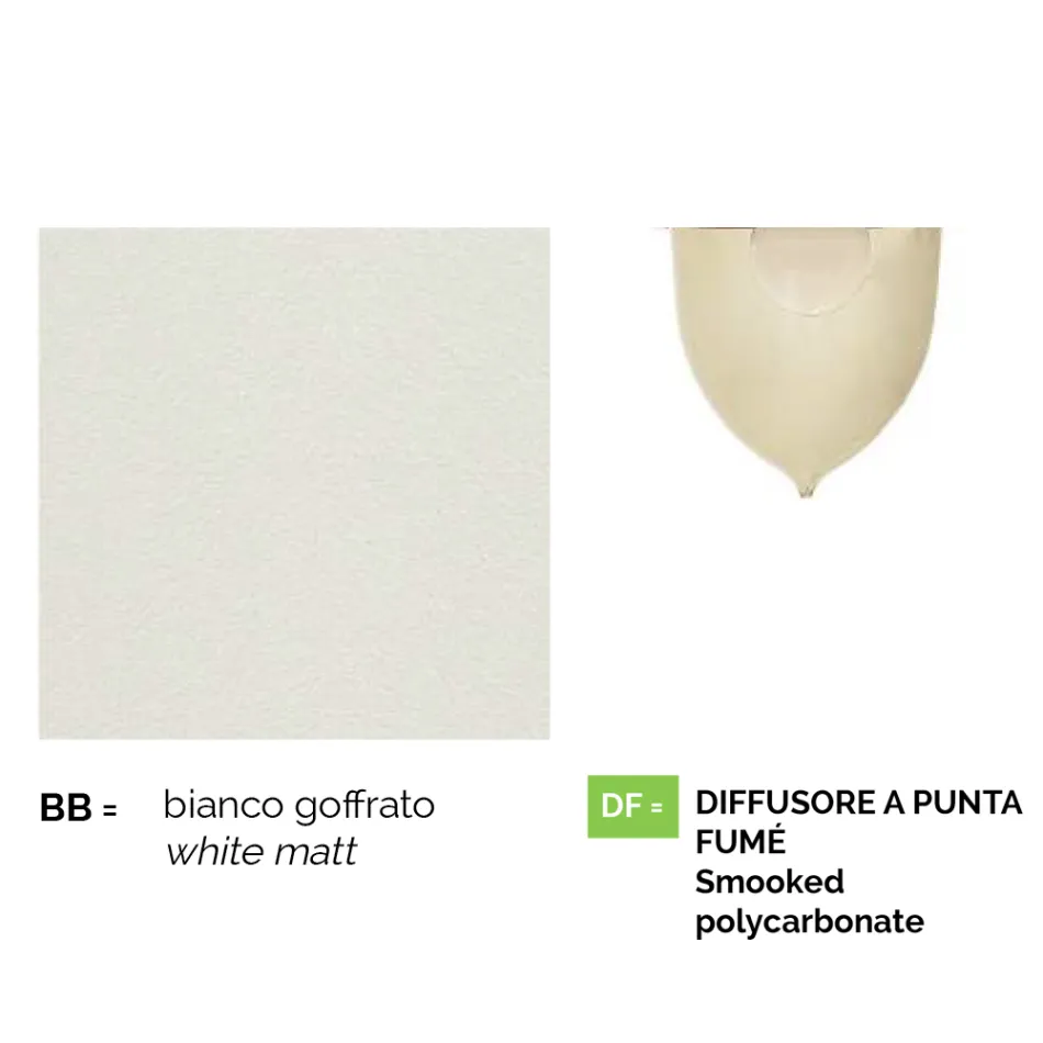 Wall garden lantern in white aluminum made in Italy, Anusca Viadurini