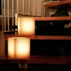 Scented Lantern in Scratched Effect Wax with Tealight Made in Italy - Famme Viadurini