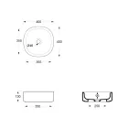 40x40 cm Countertop Ceramic Washbasin in Various Colors Made in Italy - Girl Viadurini