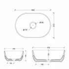 Countertop ceramic washbasin 45x32cm made in Italy Star, modern design Viadurini