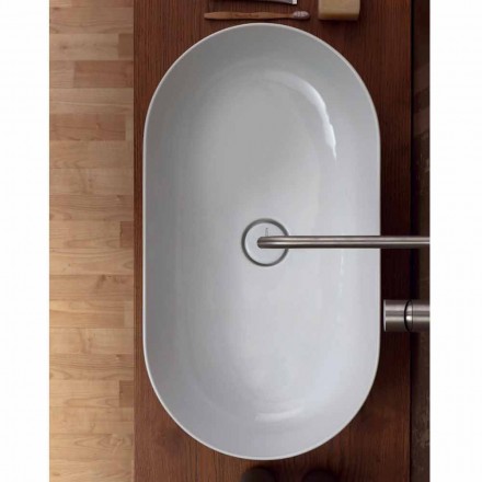 70x35cm ceramic countertop washbasin made in Italy Star, modern design Viadurini