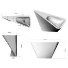 Modern pedestal washbasin handcrafted by Mullet Viadurini