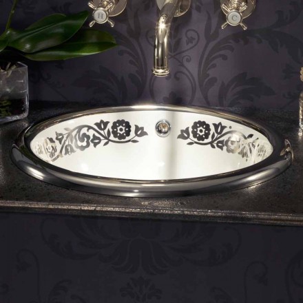 Built-in Baroque built-in sink in fire clay made in Italy, Otis Viadurini