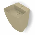 Modern design wall-mounted ceramic washbasin made in Italy, Goran Viadurini