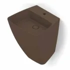 Modern design wall-mounted ceramic washbasin made in Italy, Goran Viadurini