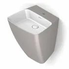 Modern design wall-mounted ceramic washbasin made in Italy, Goran Viadurini