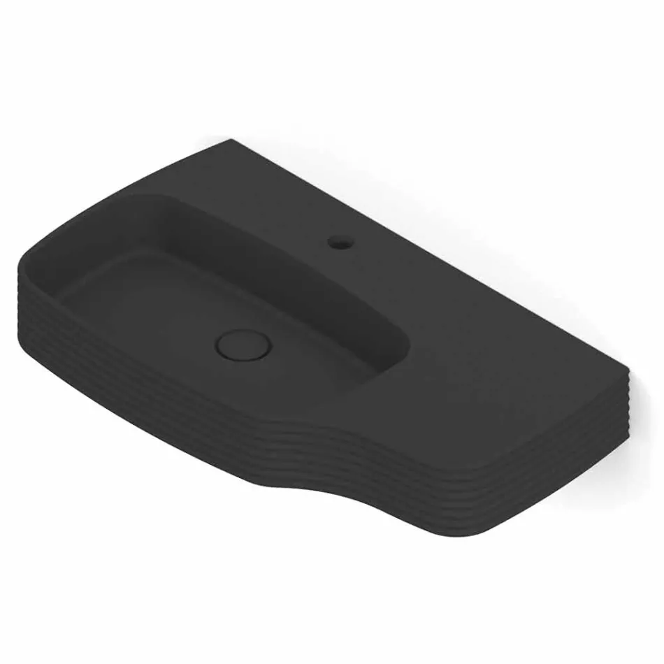 Modern ceramic wall-mounted washbasin made in Italy, Hamlet Viadurini