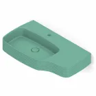 Modern ceramic wall-mounted washbasin made in Italy, Hamlet Viadurini