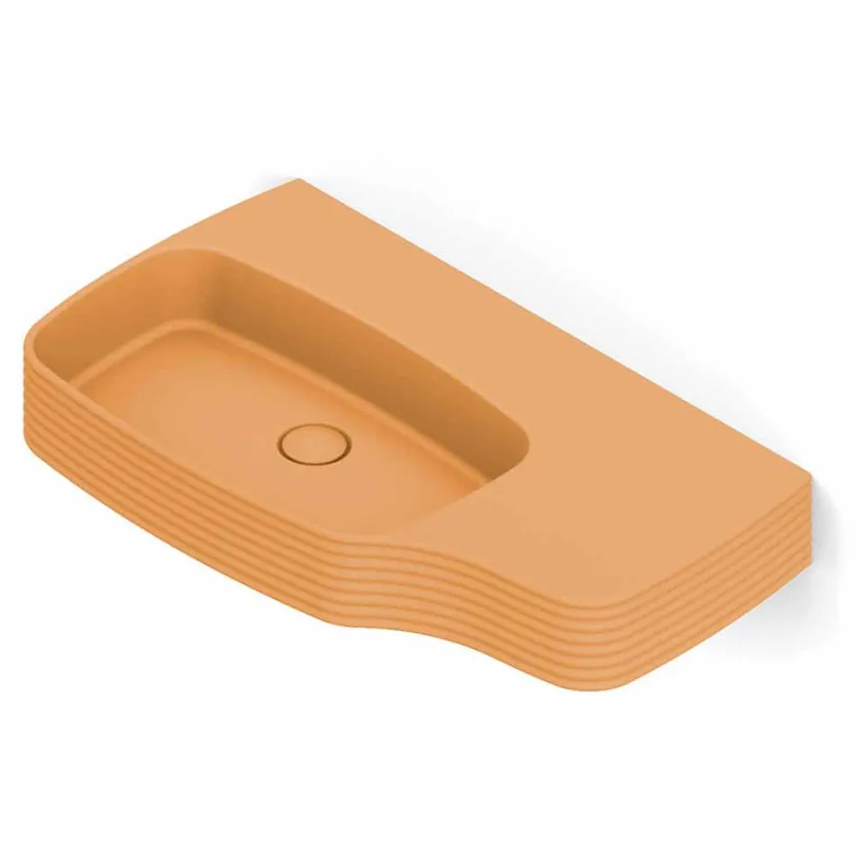 Modern ceramic wall-mounted washbasin made in Italy, Hamlet Viadurini