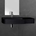 Modern ceramic wall-mounted washbasin made in Italy, Hamlet Viadurini