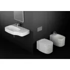 Modern ceramic wall-mounted washbasin made in Italy, Hamlet Viadurini