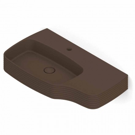 Modern ceramic wall-mounted washbasin made in Italy, Hamlet Viadurini