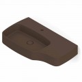 Modern wall sink in pottery made in Italy, Amleto