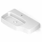 Modern ceramic wall-mounted washbasin made in Italy, Hamlet Viadurini