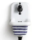 Modern Design Patterned Ceramic Wall Mounted Washbasin 26 cm - Jordan Viadurini