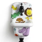 Modern Design Patterned Ceramic Wall Mounted Washbasin 26 cm - Jordan Viadurini