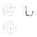 Vintage Style Patterned Ceramic Wall Mounted Washbasin 26 cm - Jordan Viadurini