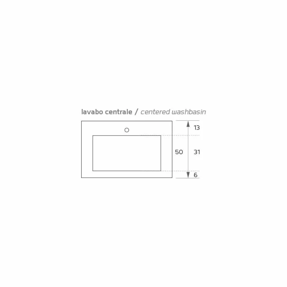 Modern suspension washbasin in Texolid produced in Italy, Rufina Viadurini