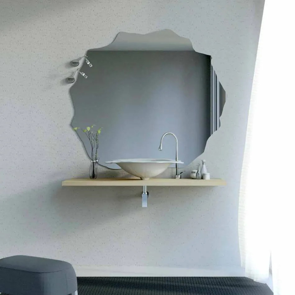 Washbasin modern design support in the shape of leaf Faruglium Viadurini