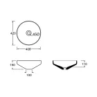 Round Colored Ceramic Countertop Bathroom Washbasin Made in Italy - Hoscar Viadurini