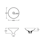 Round Colored Ceramic Countertop Bathroom Washbasin Made in Italy - Hoscar Viadurini