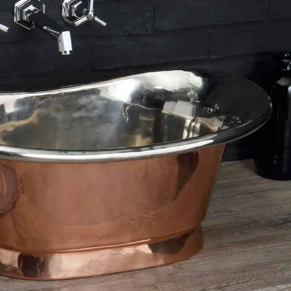 Sink bathroom to support copper and white iron Cala Viadurini