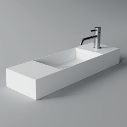 Countertop or Wall-Mounted Bathroom Washbasin in Ceramic Made in Italy - Act Viadurini