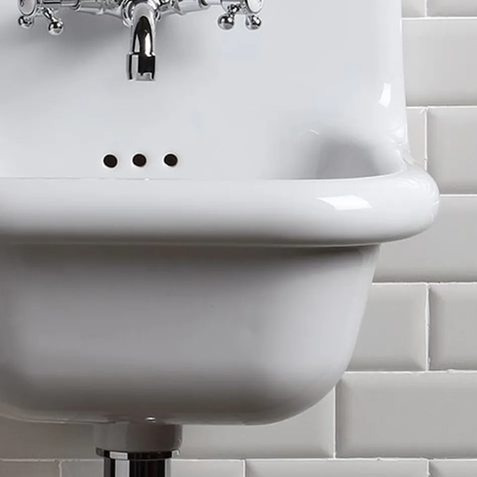 Freestanding Bathroom Washbasin in White and Colored Ceramic 42 cm - Meridiano Viadurini