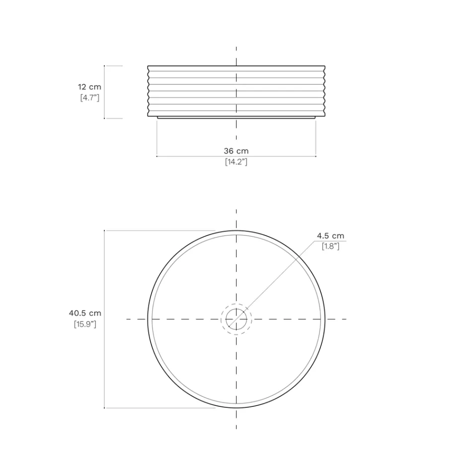 Bathroom sink in hand-turned porcelain stoneware Made in Italy - Darts Viadurini