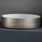 Bathroom sink in hand-turned porcelain stoneware Made in Italy - Darts Viadurini